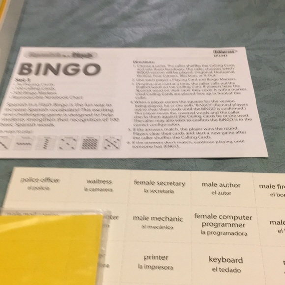 Bingo Spanish in a flash SET 3 RARE
Bingo Game Fun To Learn Spanish NEW OpenBox - Picture 6 of 7